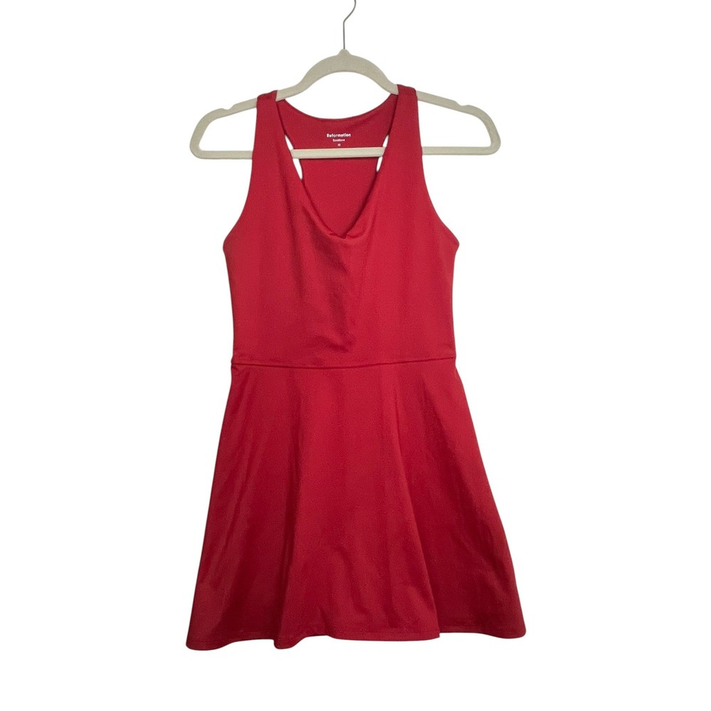 Reformation Size M Bella Red EcoMove Tennis Dress Built-In Shorts Athleisure